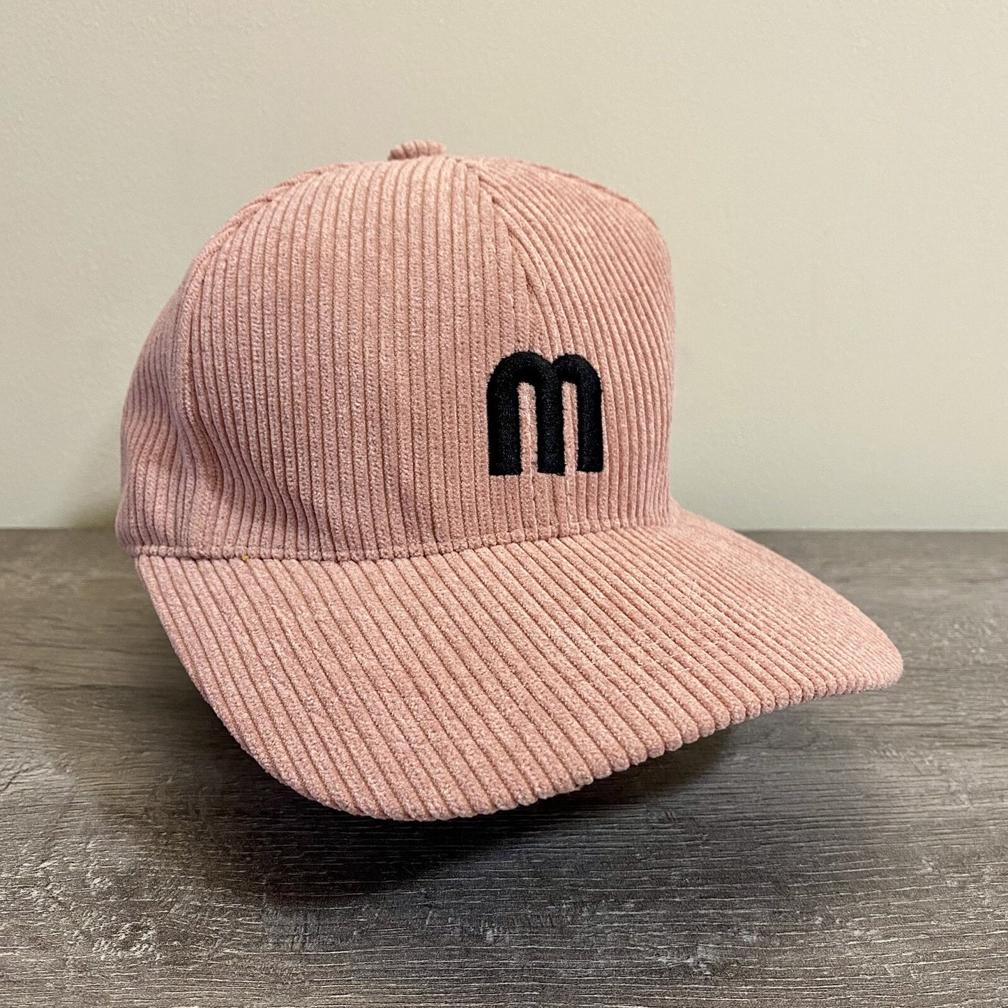 Pink Pale Brown “m” Baseball Adjustable Hat Soft Unisex Trucker Cap