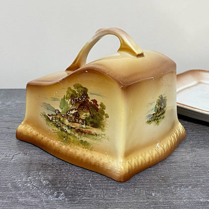 Vintage Villeroy & Boch Rectangular Butter Cheese Dish With Lid Art Deco Rare