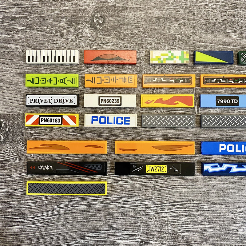 Lego Printed & Sticker 3x1 4x1 & 6x1 Tiles Various Themes Styles Colours Piano