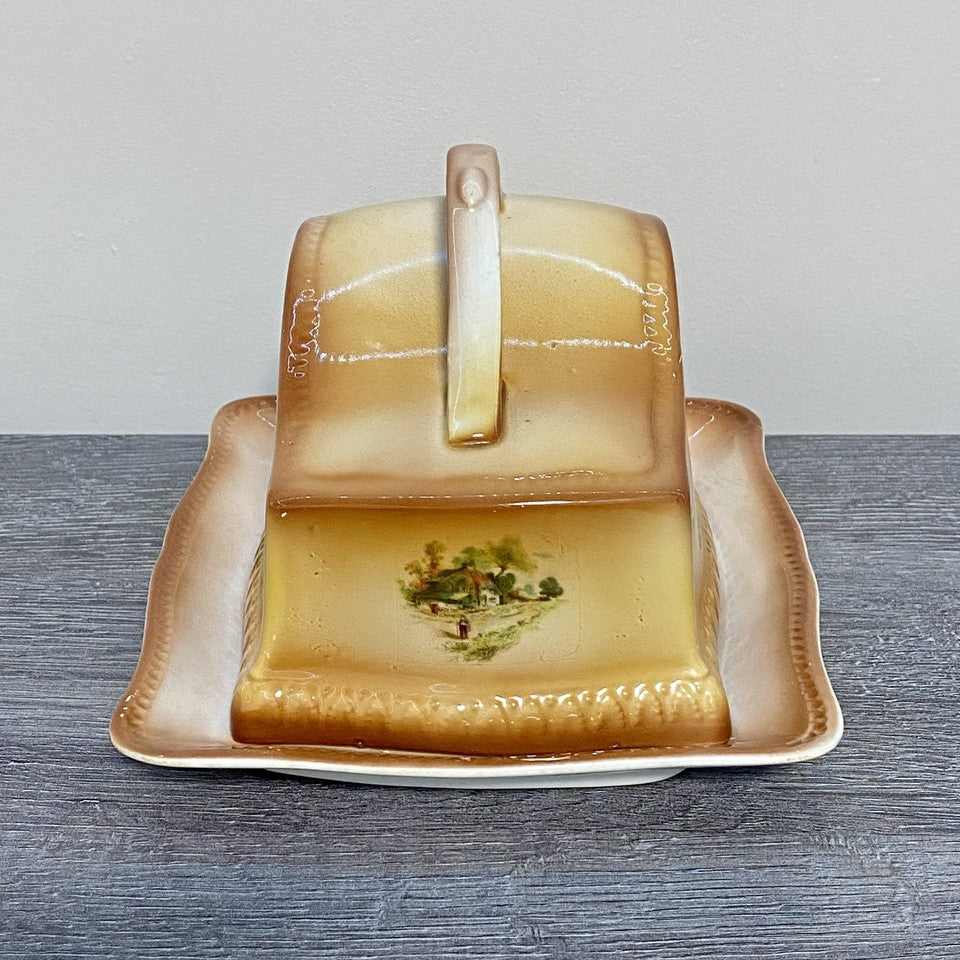 Vintage Villeroy & Boch Rectangular Butter Cheese Dish With Lid Art Deco Rare