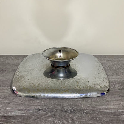 Vintage Milbern Creations 13” Square Chrome Spinning Cake Appetizer Serving Tray