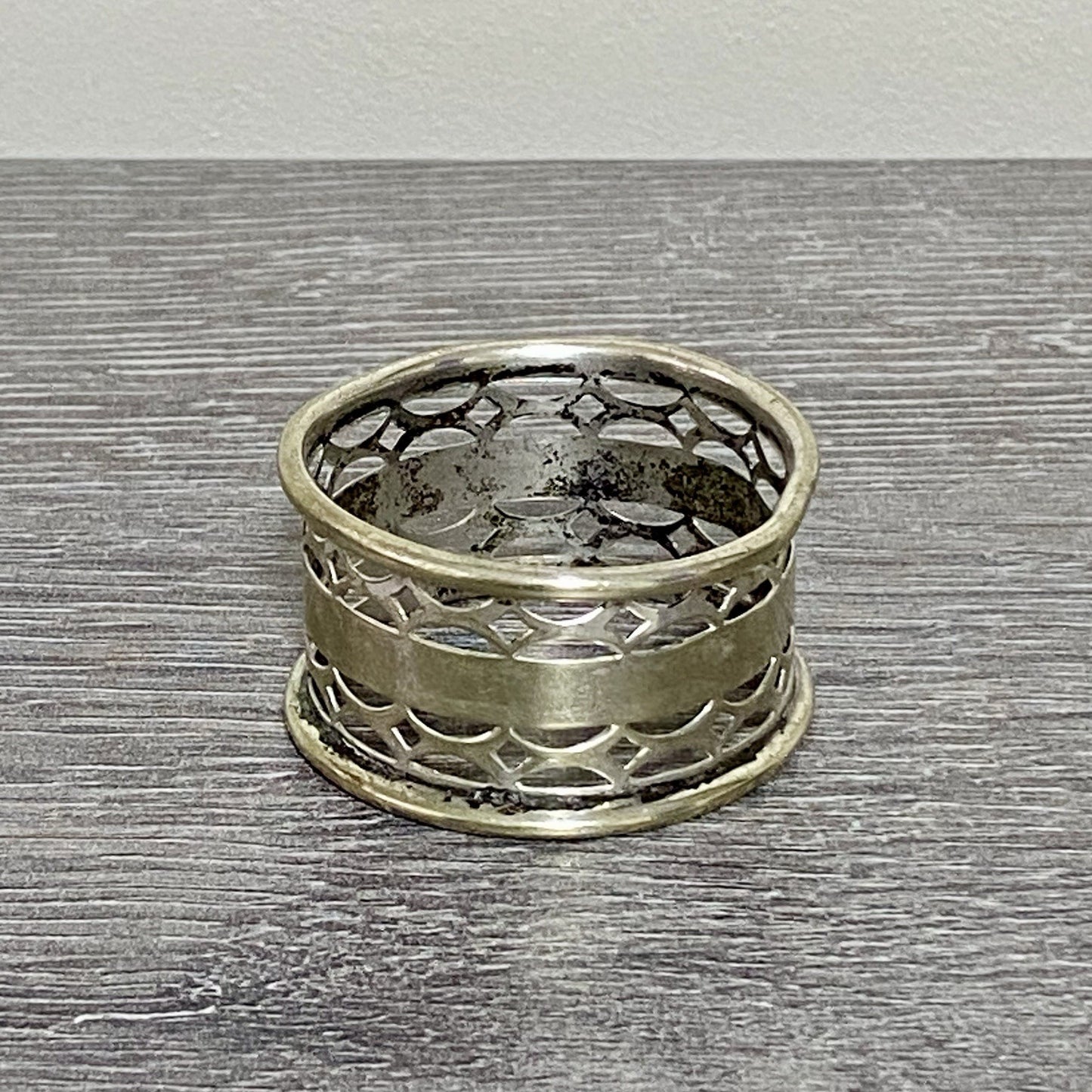 Vintage Silverplate Napkin Ring Holder Silver Plate Art Deco Collectible Rare