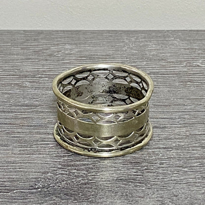 Vintage Silverplate Napkin Ring Holder Silver Plate Art Deco Collectible Rare