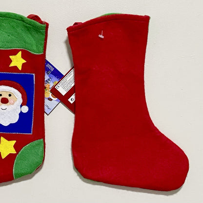 Christmas Stocking Santa Xmas Marks & Spencer 2x Pair Set Hanging Decoration