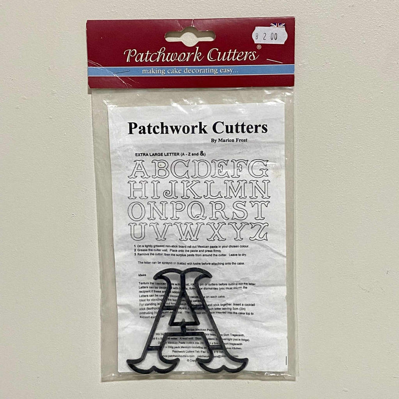 Vintage Patchwork Cutters XL Letters Numbers Cutter For Cake Fondant Icing Decor