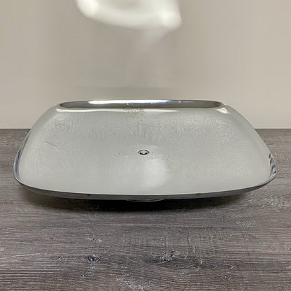 Vintage Milbern Creations 13” Square Chrome Spinning Cake Appetizer Serving Tray