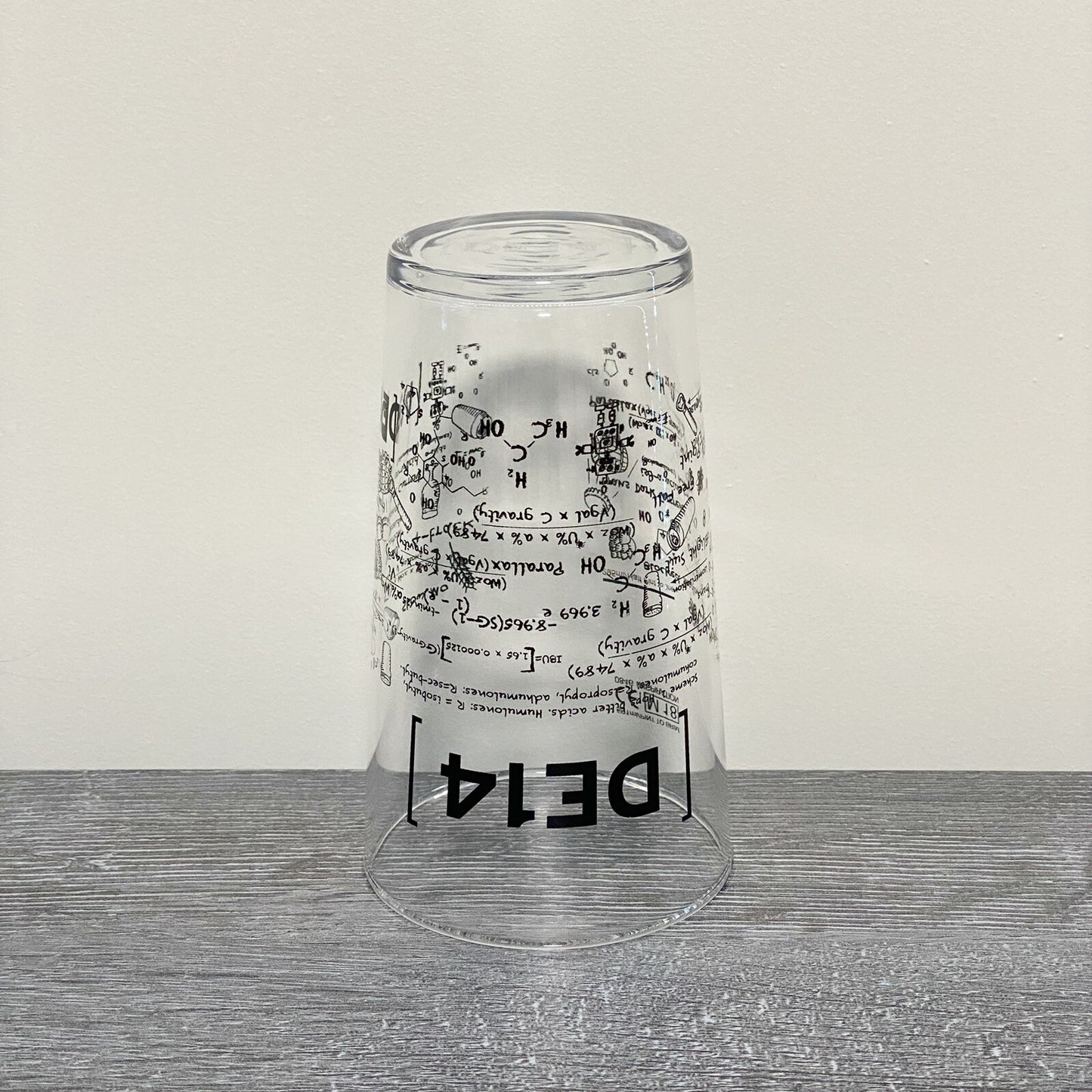 DE14 Math Science Learning Formula Scientific Pint Glass Bar Pub Glasses Rare