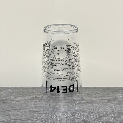 DE14 Math Science Learning Formula Scientific Pint Glass Bar Pub Glasses Rare