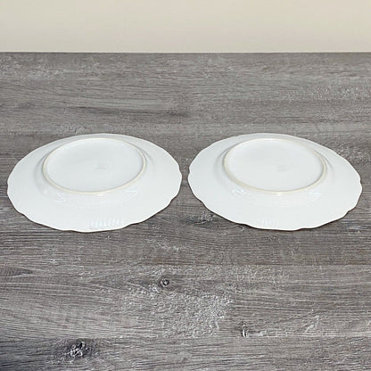 Vintage 2x Epiag Czechoslovakia Floral Plate Plates Rose Round Platter Czech Set
