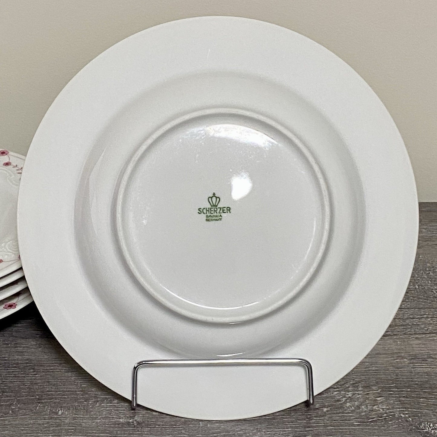 Scherzer Bavaria Art Deco Floral Round 9” Bowls Flower Dishes Set Of 5 Germany