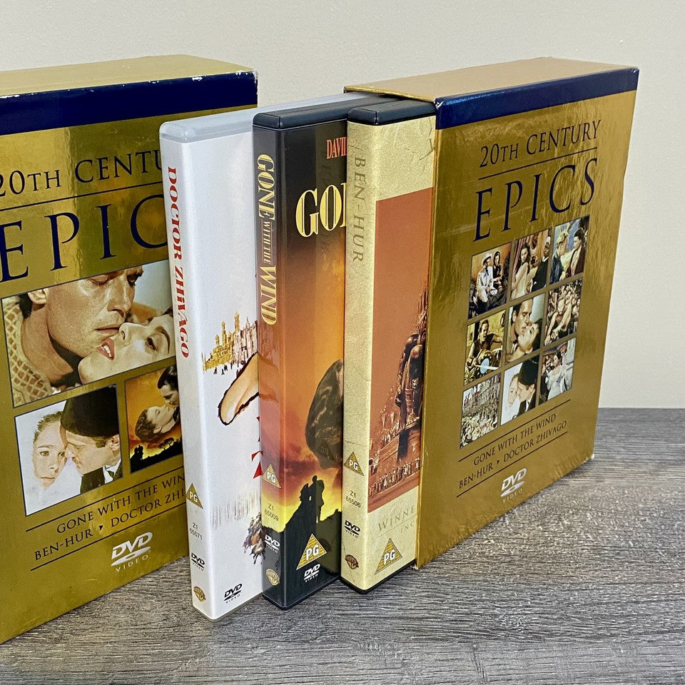 20th Century Epics Gone With the Wind Ben-Hur Doctor Zhivago DVD 2001 Box Set