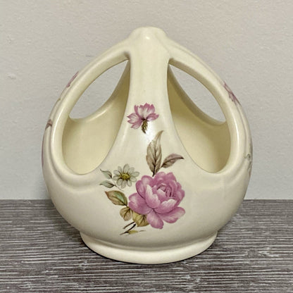 Vintage Floral Vase Tea Light Candle Holder Purbeck Gifts Poole Dorset England