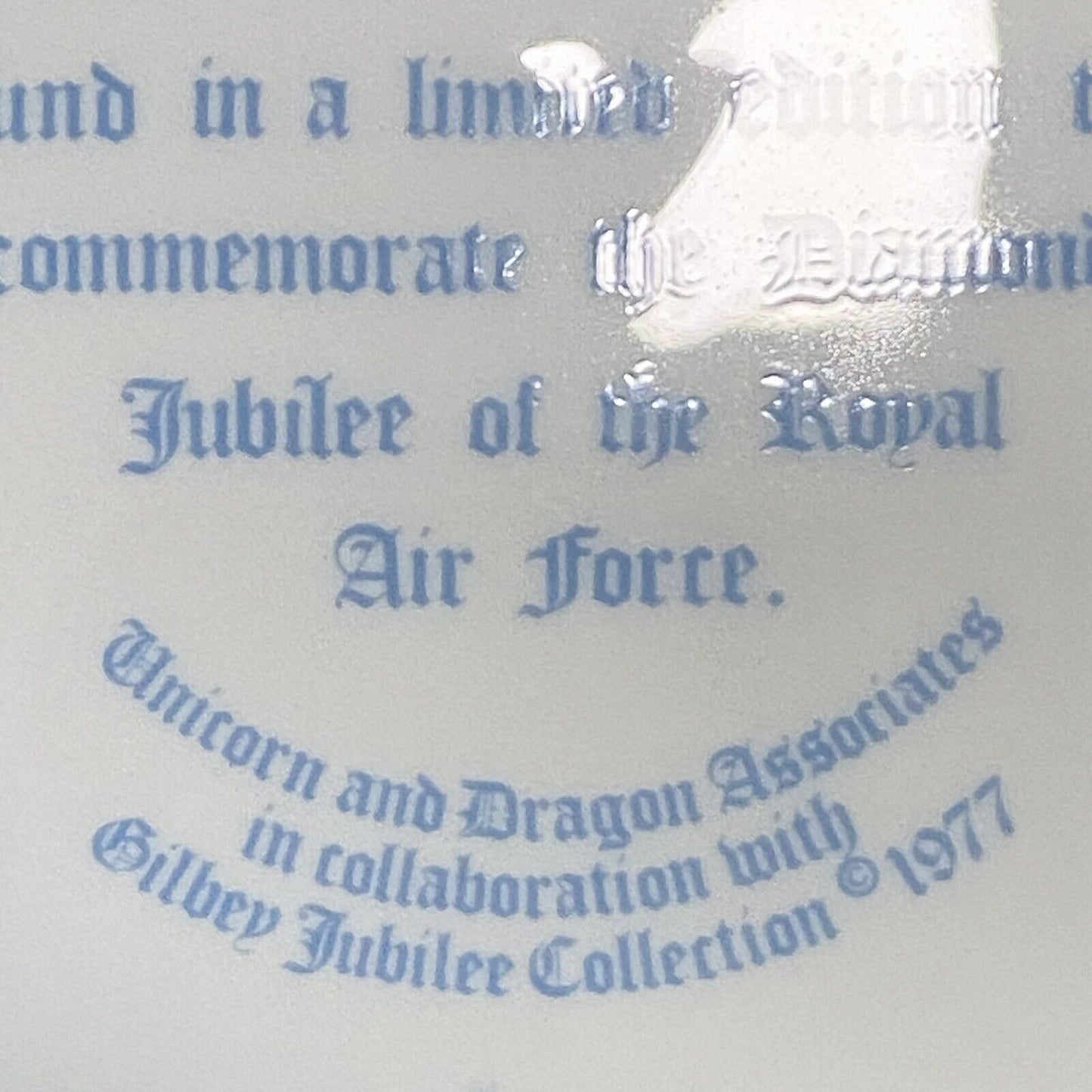 Royal Air Force RAF 60th Anniversary 1918-1978 Aynsley Commemorative Plate