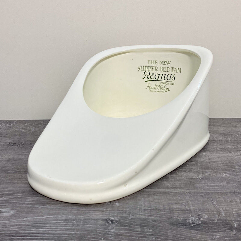 Royal Winton Vintage Bed Pan Original Design The New Slipper Bed Pan White Rare