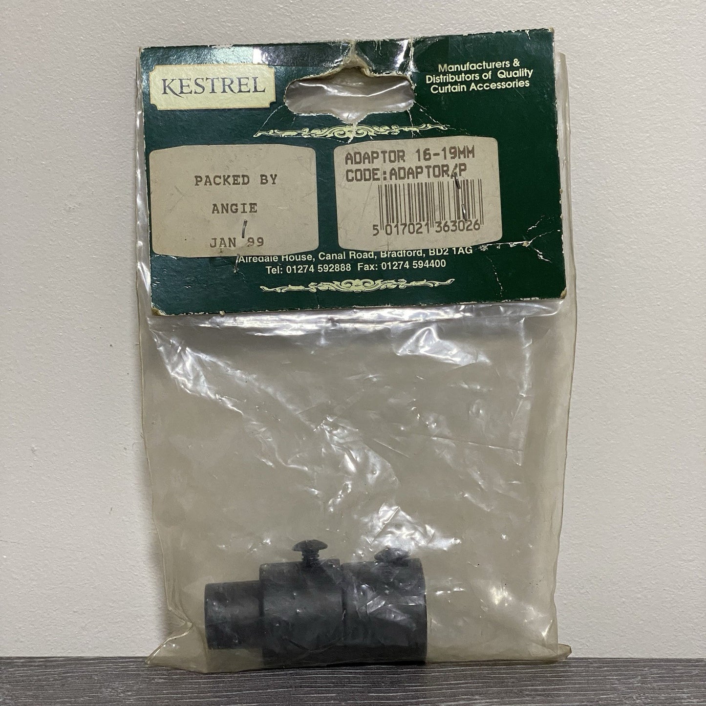 Vintage Kestrel Keltic Range Curtain Pole 16mm To 19mm Adapter Kit Black Rare