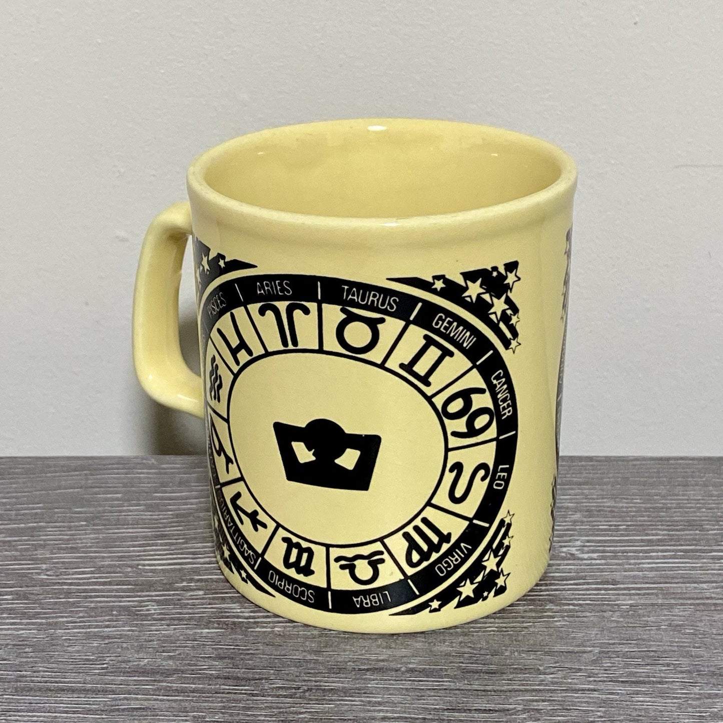Vintage Astrological Zodiac Coffee Mug 1970s Retro Tea Cup Made In England Rare