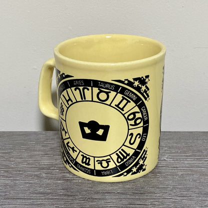 Vintage Astrological Zodiac Coffee Mug 1970s Retro Tea Cup Made In England Rare