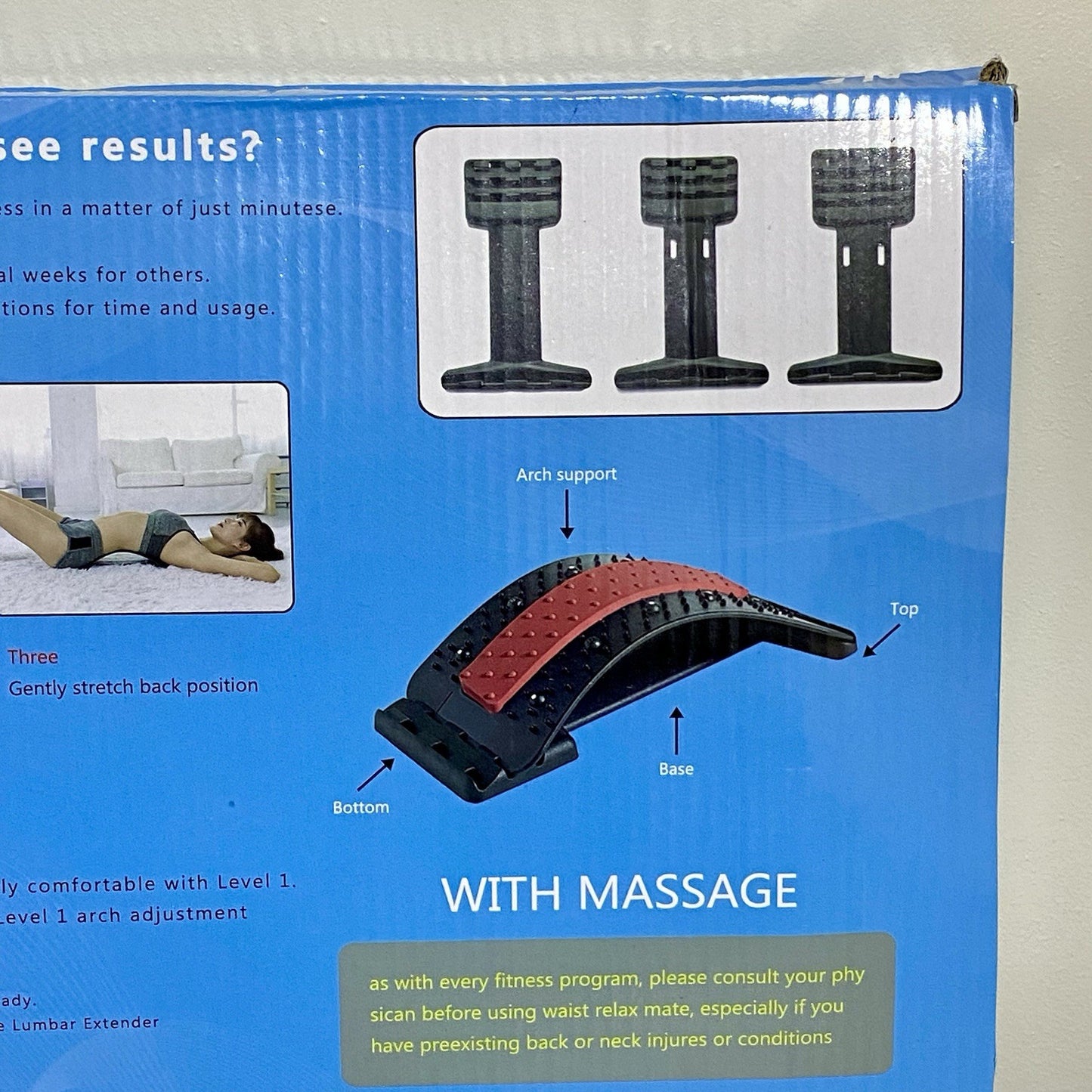 Multi Level Lower Back Stretching Waist Relax Mate Black Fitness Stretch Tool