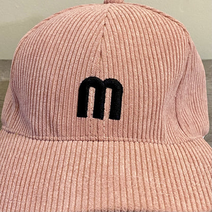 Pink Pale Brown “m” Baseball Adjustable Hat Soft Unisex Trucker Cap