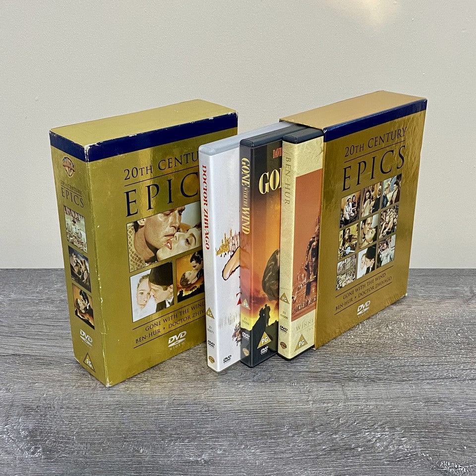 20th Century Epics Gone With the Wind Ben-Hur Doctor Zhivago DVD 2001 Box Set
