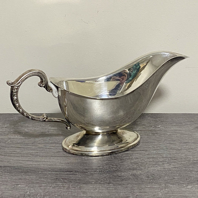 Vintage Silverplate Gravy Sauce Boat Retro Art Silver Plate Broken Handle Spares