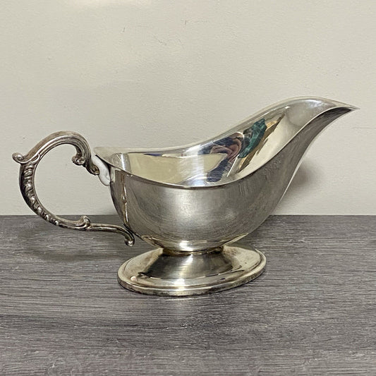 Vintage Silverplate Gravy Sauce Boat Retro Art Silver Plate Broken Handle Spares