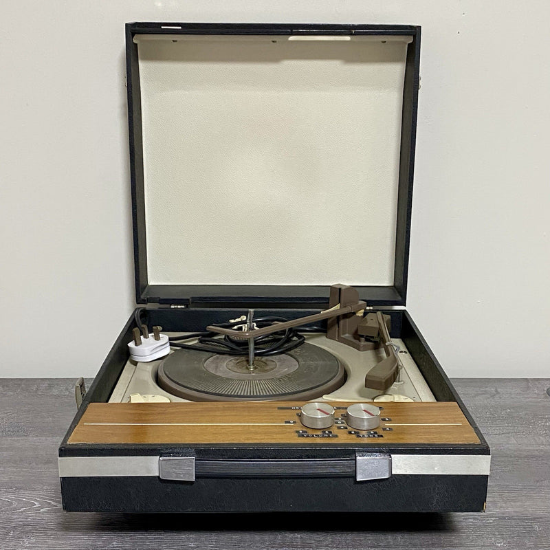 Vintage Ekco Pye Of Cambridge Record Player In Case 1960s Missing Foot Rare