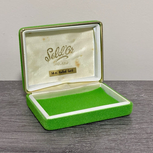 Vintage Sol D’or Jewellery Box With Flip Up Lid Rolled Gold Ireland VGC Rare
