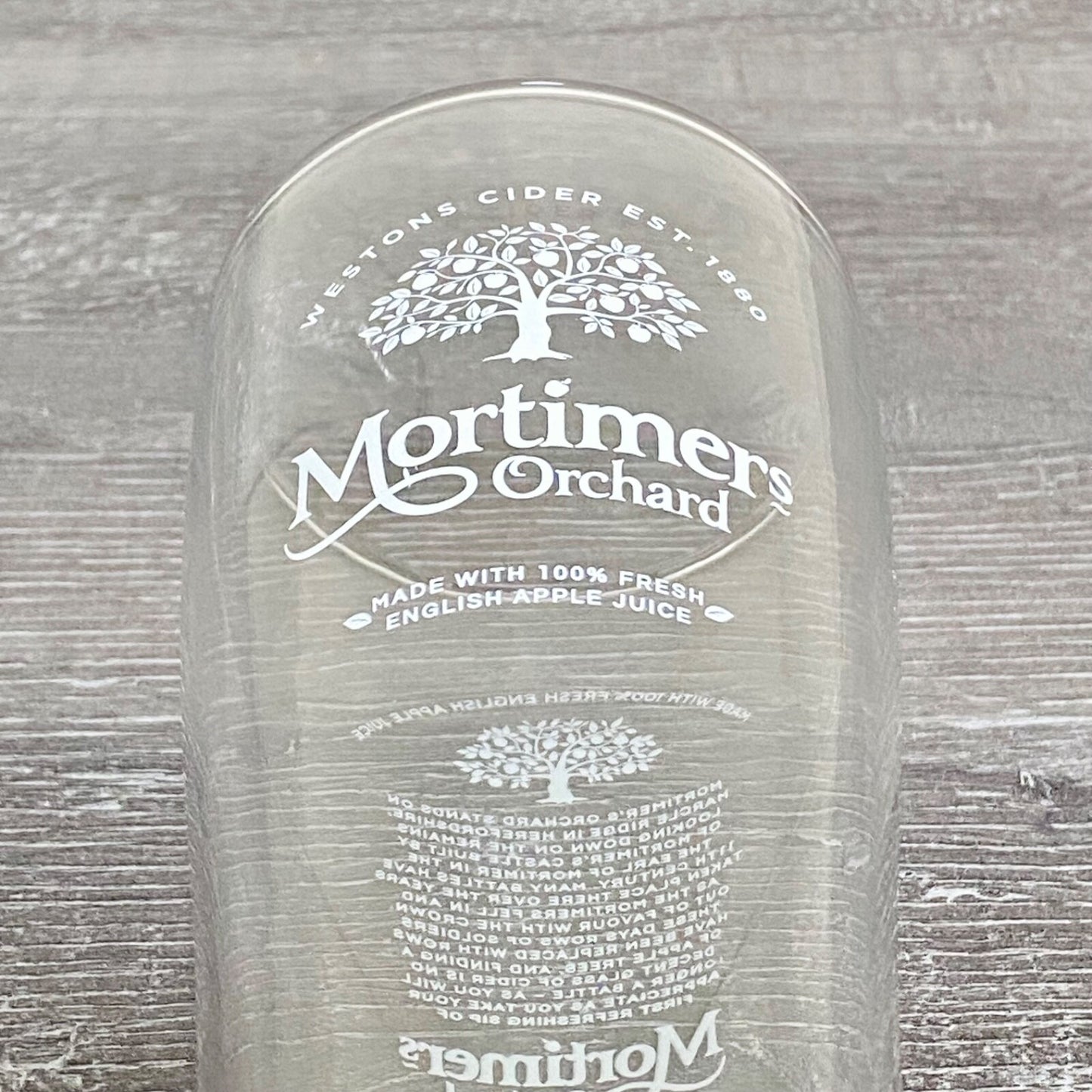 Mortimers Orchard Pint Glass Bar Pub Glasses Brand New - Choose Your Qty