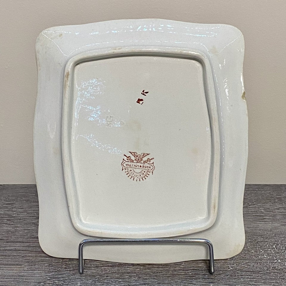 Vintage Villeroy & Boch Rectangular Butter Cheese Dish With Lid Art Deco Rare