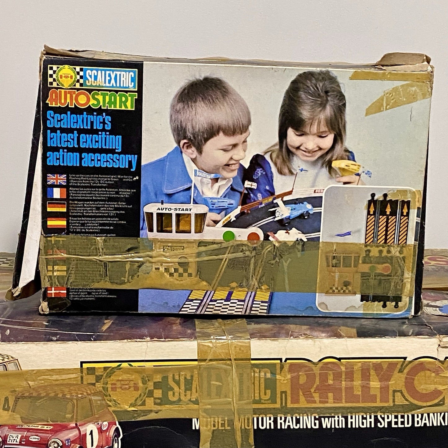 Vintage Scalextric Rally Cross C579 Set & Auto Start Accessory C275 Bundle Rare