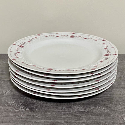 Scherzer Bavaria Art Deco Floral Round 9” Plates Flower Pattern Set Of 7 Germany