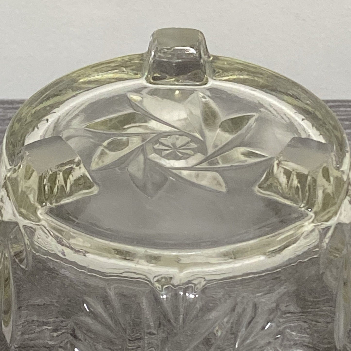 Vintage Small Pressed Glass Fruit Dessert Bowl Art Deco Footed Bonbon Sweet Dish