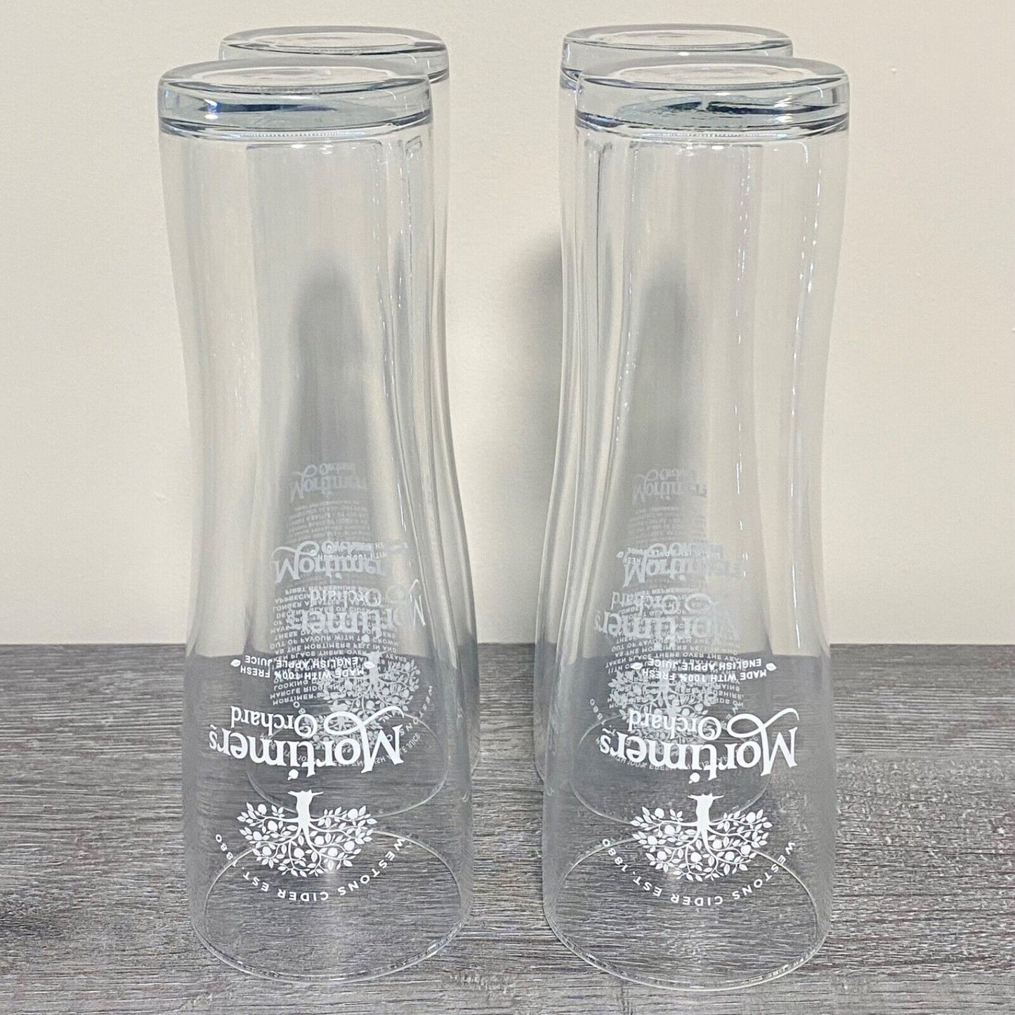 Mortimers Orchard Pint Glass Bar Pub Glasses Brand New - Choose Your Qty