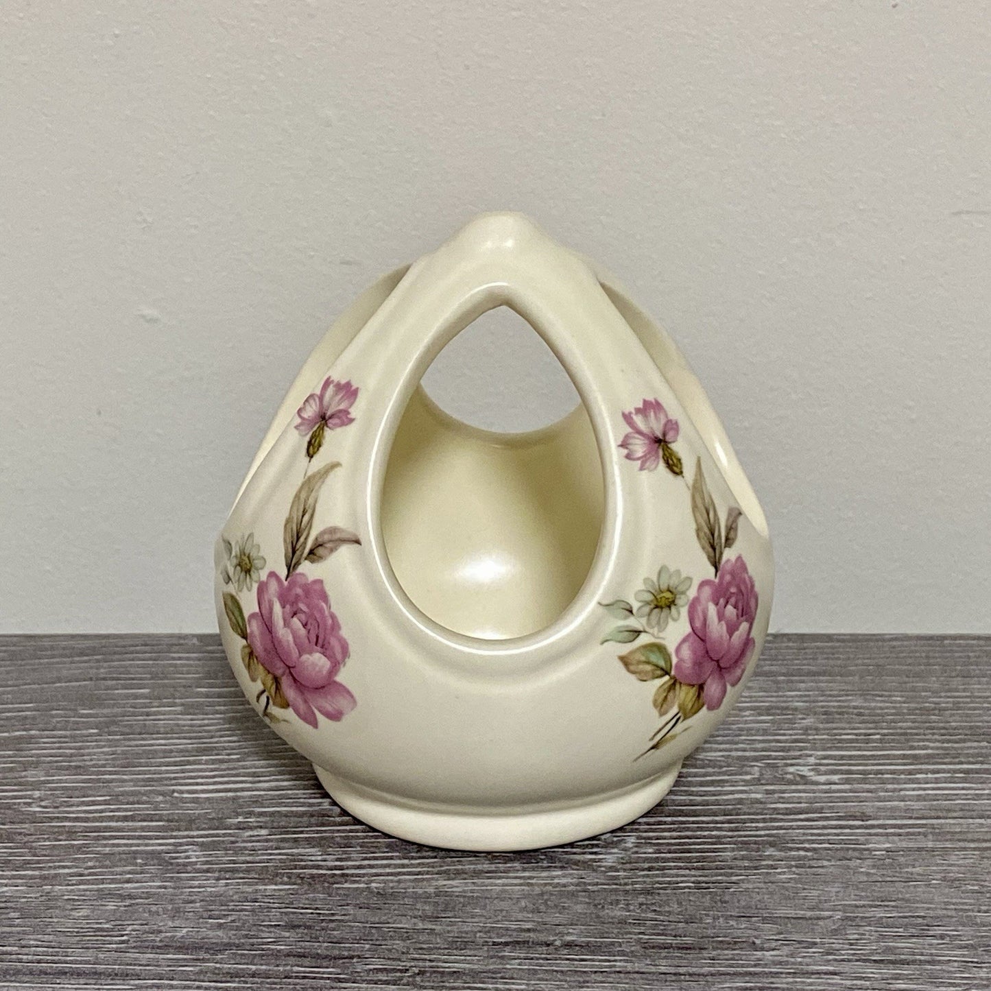 Vintage Floral Vase Tea Light Candle Holder Purbeck Gifts Poole Dorset England