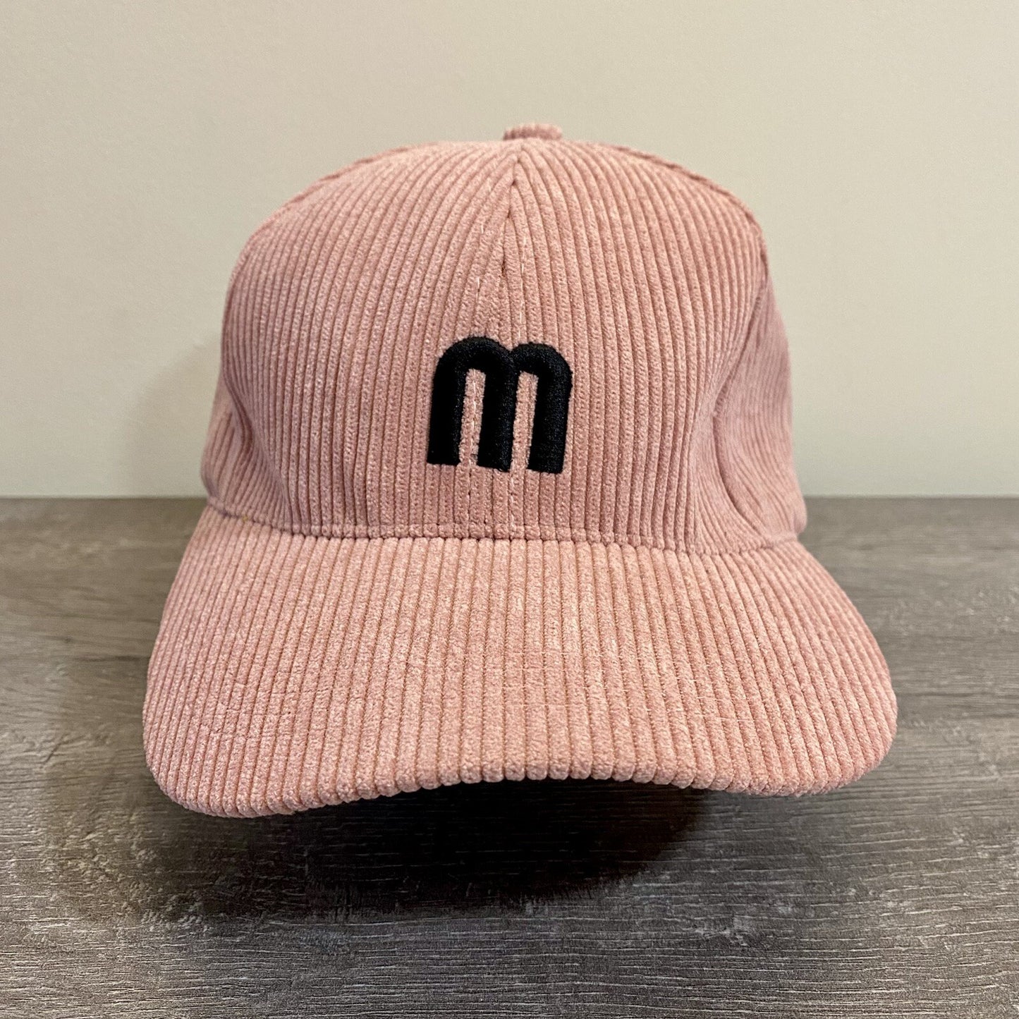 Pink Pale Brown “m” Baseball Adjustable Hat Soft Unisex Trucker Cap