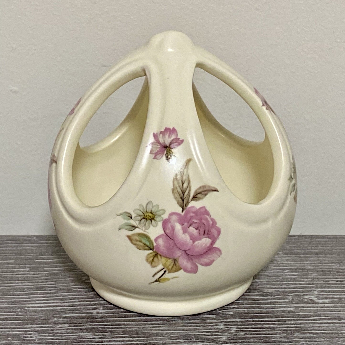 Vintage Floral Vase Tea Light Candle Holder Purbeck Gifts Poole Dorset England