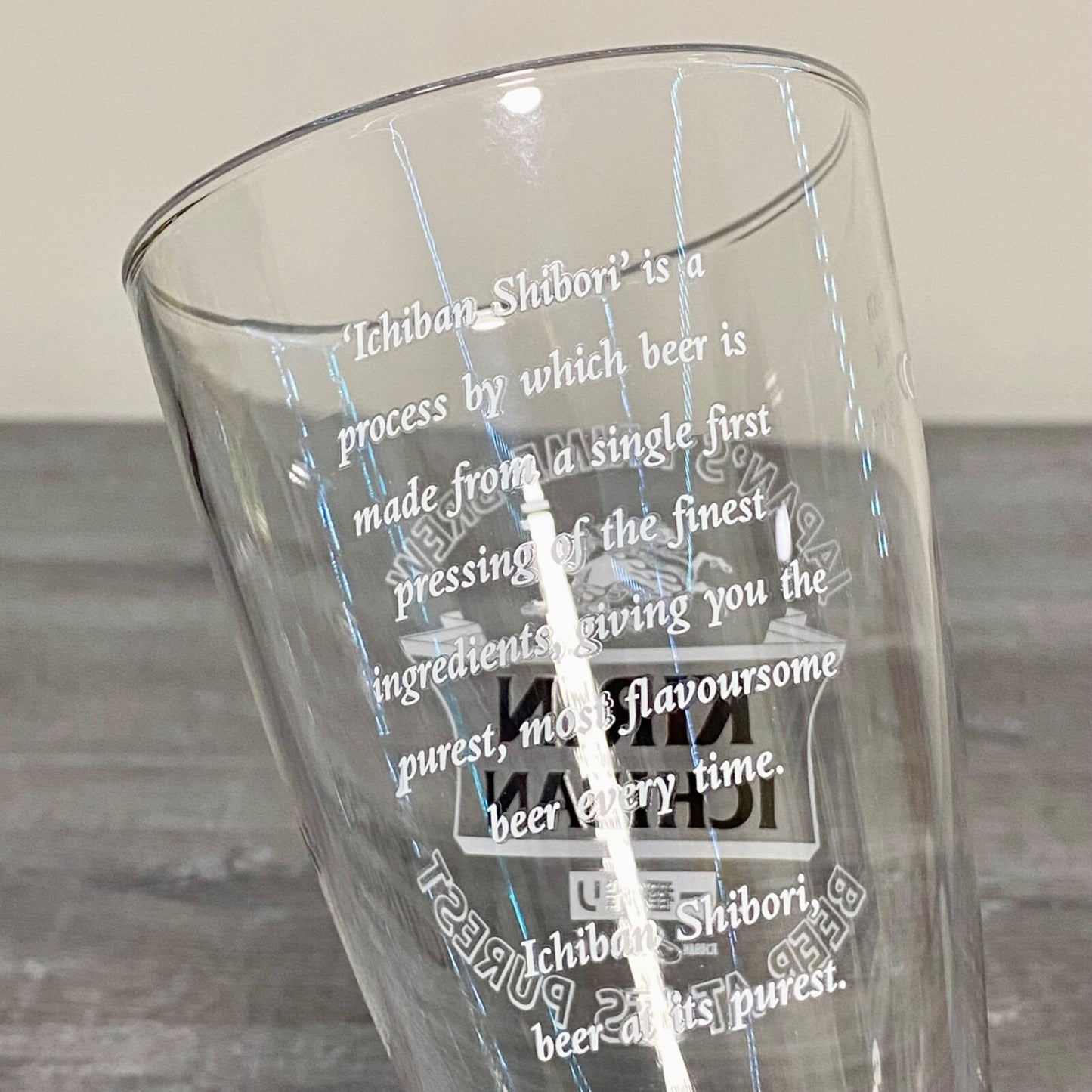 Kirin Ichiban Tokyo Beer Pint Glass Bar Pub Glasses Brand New - Choose Your Qty
