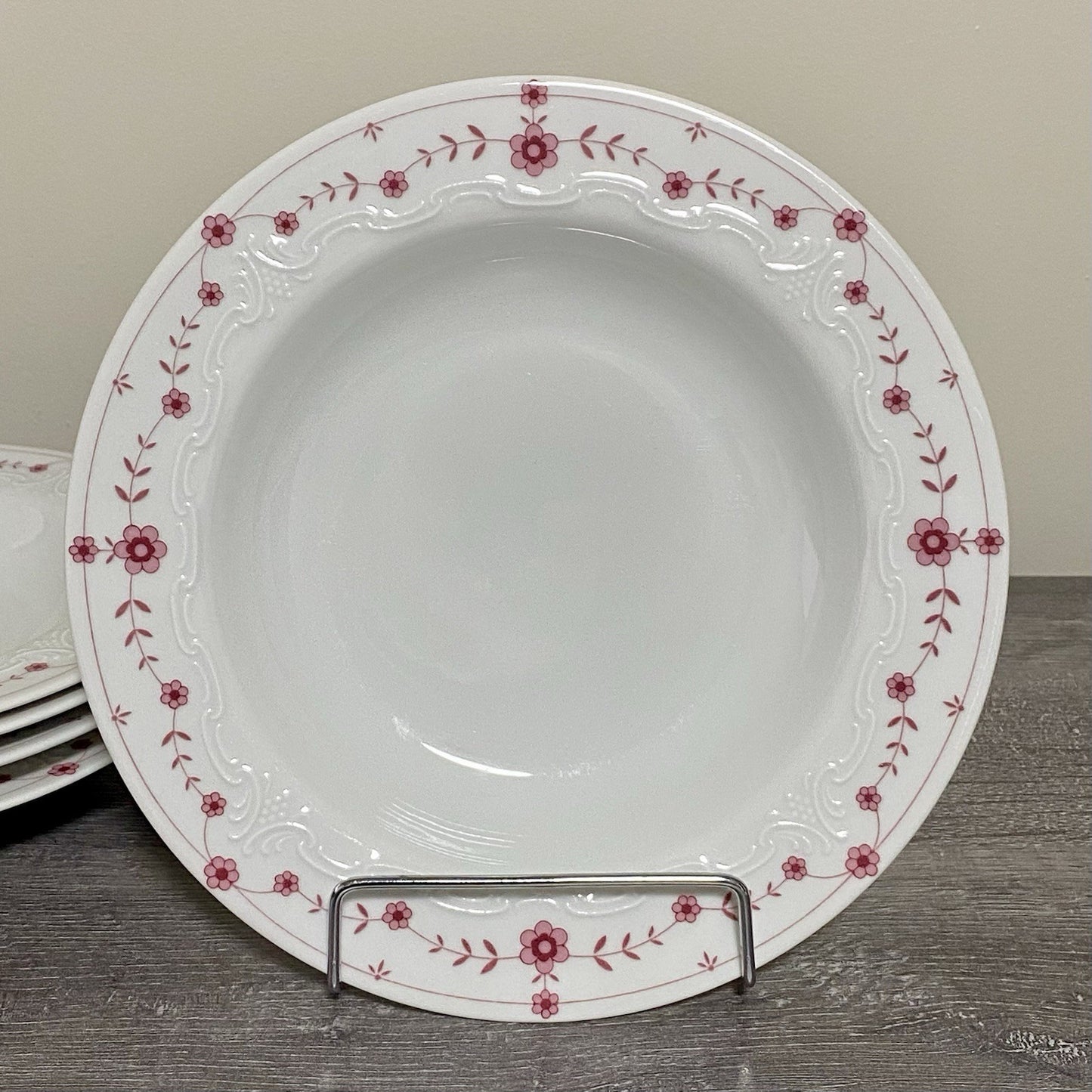 Scherzer Bavaria Art Deco Floral Round 9” Bowls Flower Dishes Set Of 5 Germany