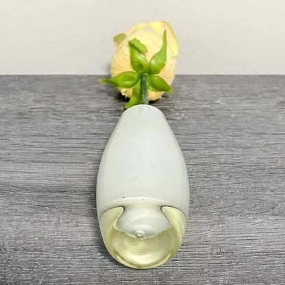Small Artificial Rose Flower In Small Round Glass Vase All In One Decorative