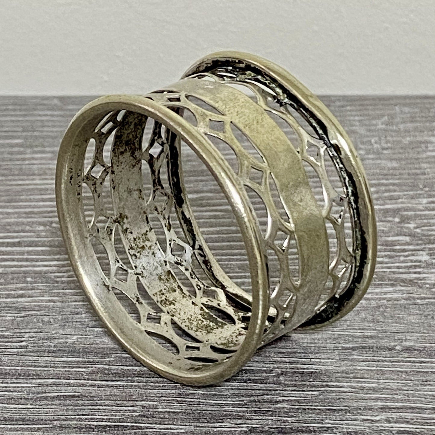 Vintage Silverplate Napkin Ring Holder Silver Plate Art Deco Collectible Rare