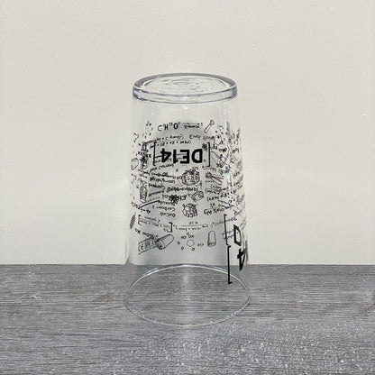 DE14 Math Science Learning Formula Scientific Pint Glass Bar Pub Glasses Rare