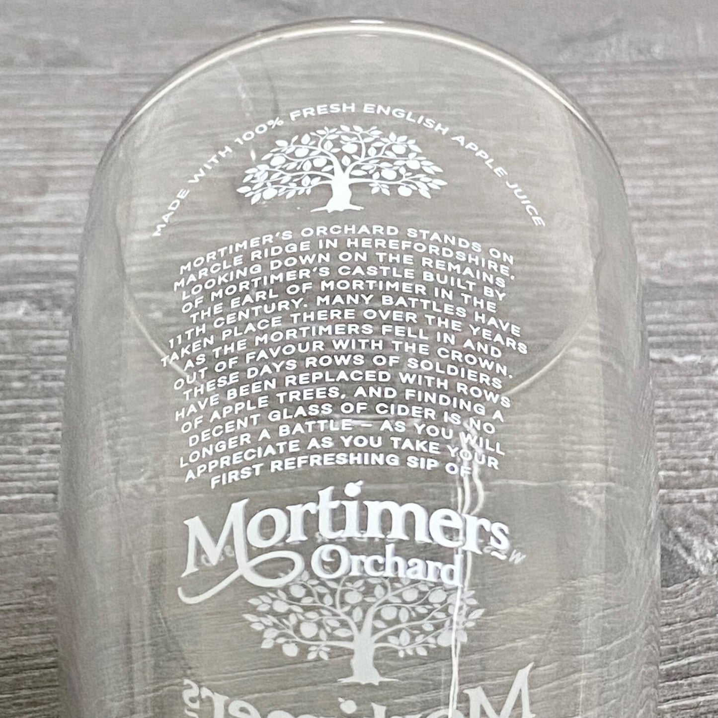 Mortimers Orchard Pint Glass Bar Pub Glasses Brand New - Choose Your Qty