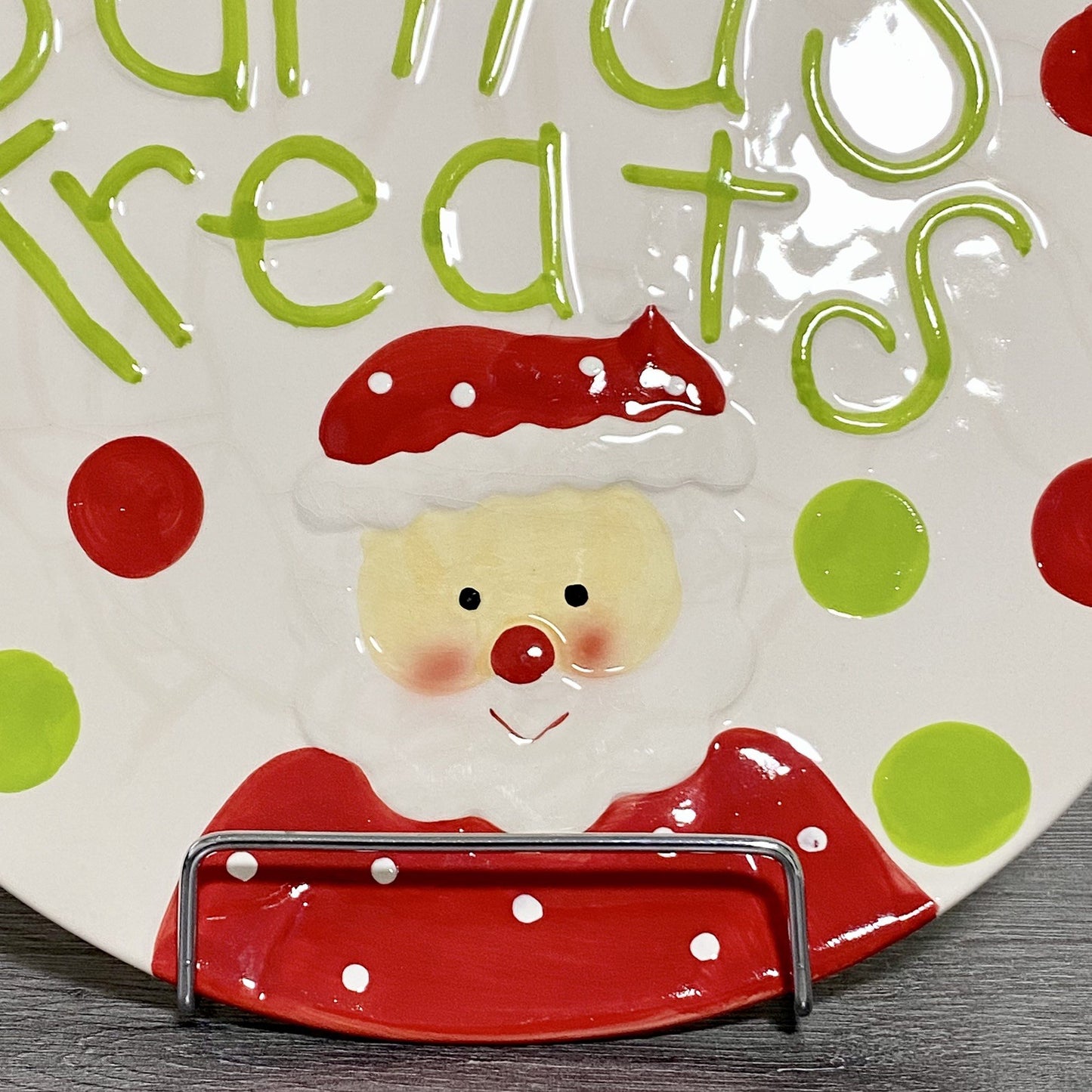 Santa’s Treats Decorative Plate Dish Xmas Decoration Art Deco Serving Platter