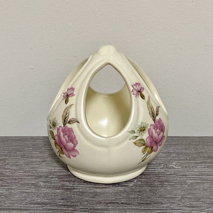 Vintage Floral Vase Tea Light Candle Holder Purbeck Gifts Poole Dorset England