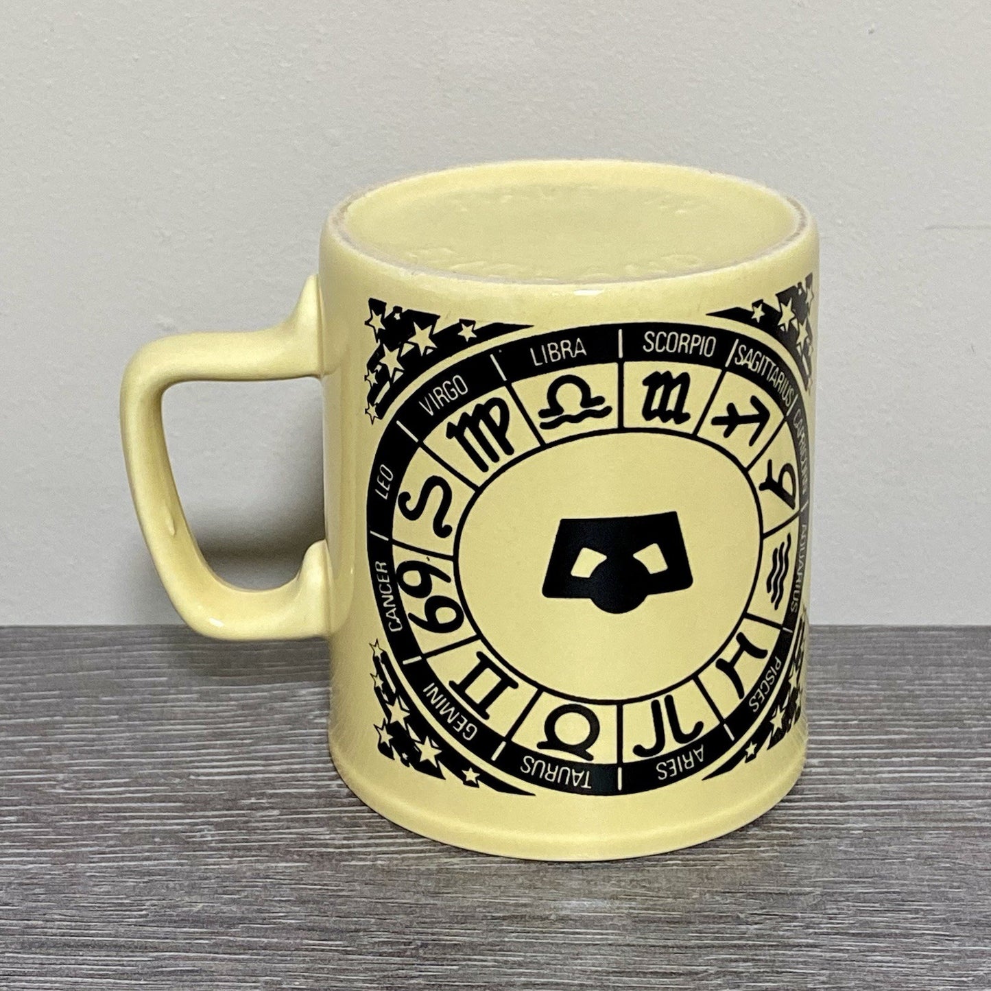 Vintage Astrological Zodiac Coffee Mug 1970s Retro Tea Cup Made In England Rare