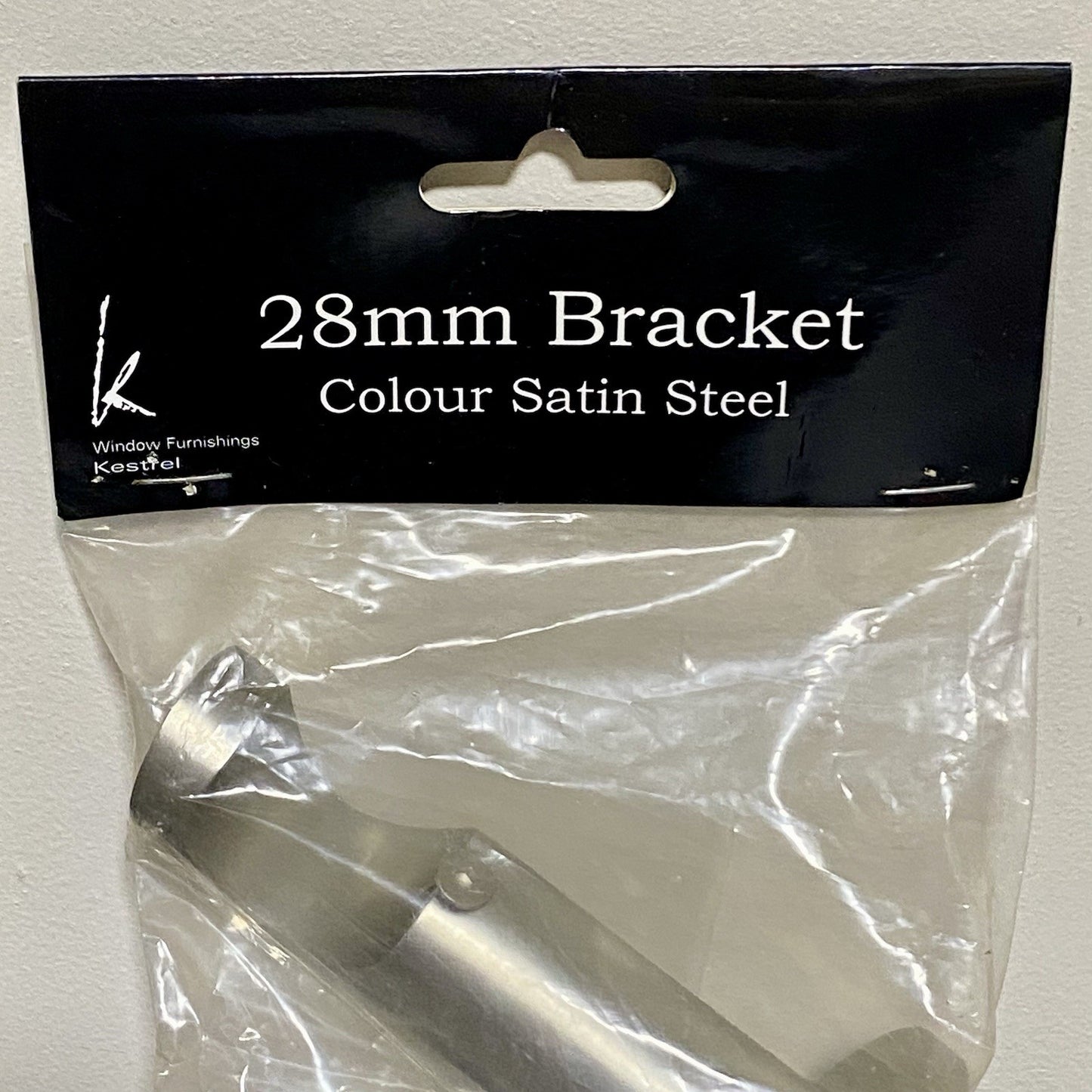 Kestrel Curtain 28mm Barrel Bracket Metal Satin Steel Colour Kit BBRKT28S Rare