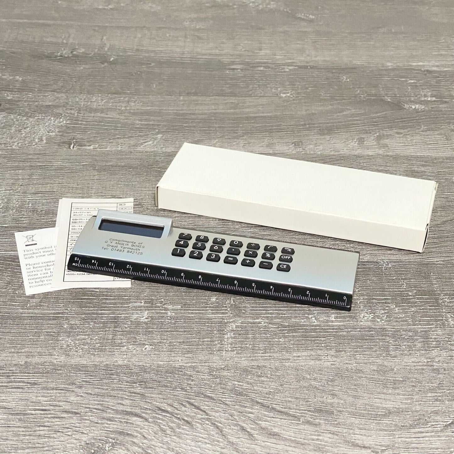Calculator 6” Ruler Combo All In 1 Battery Powered Boxed School Work Stationary
