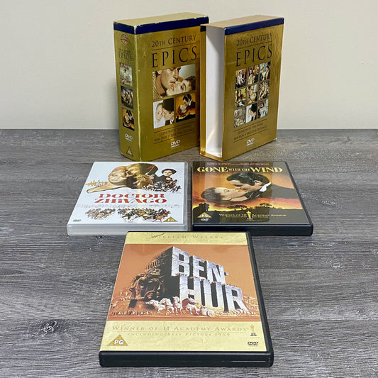 20th Century Epics Gone With the Wind Ben-Hur Doctor Zhivago DVD 2001 Box Set
