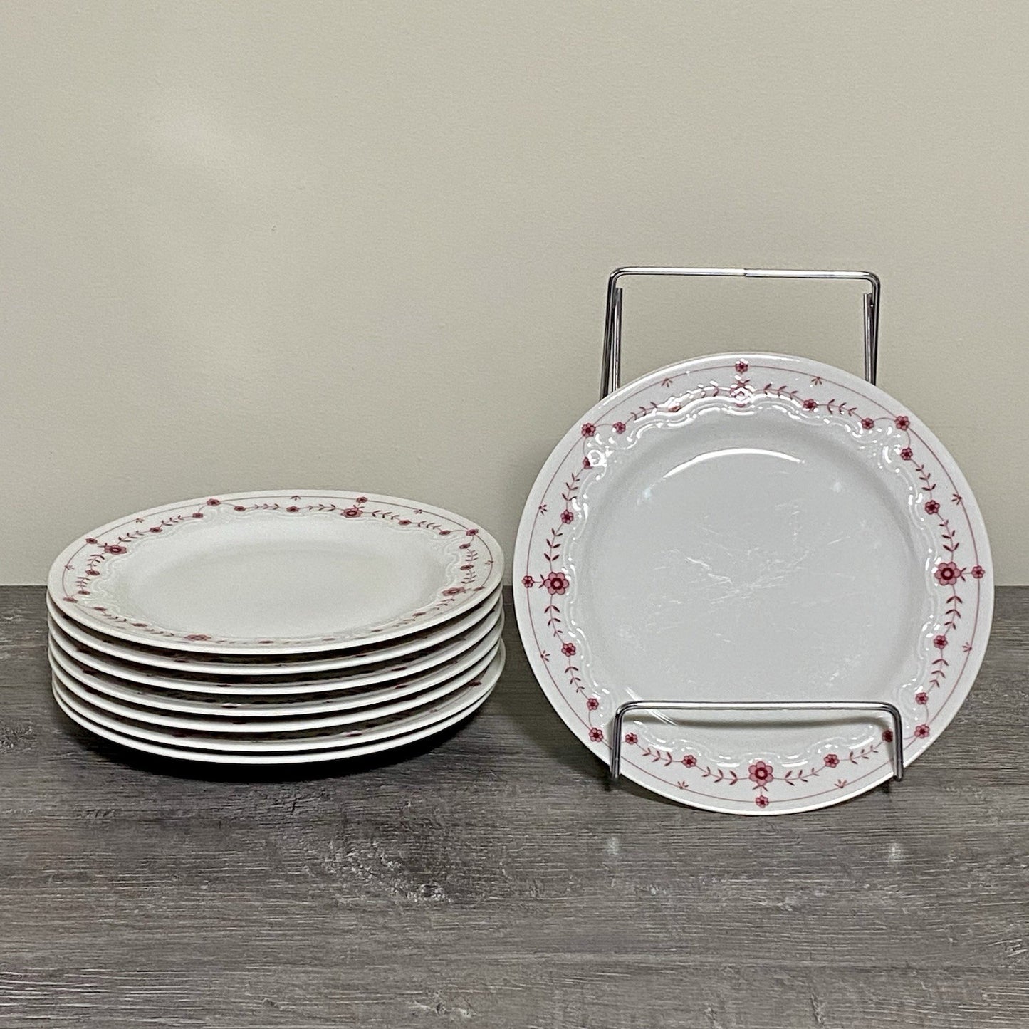 Scherzer Bavaria Art Deco Floral Small Plates Flower Side Plate Set Of 8 Germany